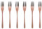 Sambonet - Taste Set di 6 Forchette Dolce in Acciaio Inox, Forchette da Dessert finitura PVD, Lavabili in lavastoviglie, Copper