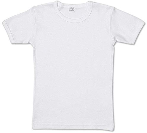 Ellepi 6 Magliette Intime Bimbo in Puro Cotone Anallergico con Cuciture Comfort Colore Bianco. Taglia 4