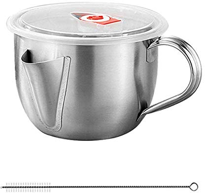 Mein HERZ Séparateur de Graisse dhuile, Filtre à Huile en Acier Inoxydable, Séparateur De Graisse À Huile Coupelle À Filtre À Huile en Acier Inoxydable avec Poignée Filtre À Huile De Graisse Filtre