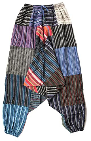 HCZ Pantalones Bombacho Hippie Multicolor (S/M)