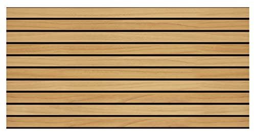 IZODEKOR Wall Cladding Wood Styrofoam 3D Wall Panels - Acoustic Panels Wood Look Wall Decoration for Kitchen, Bathroom, Balcony, Bedroom and Living Room | Light Wood