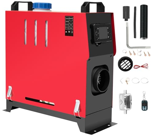 EVGTTI 5KW-8KW Diesel Lufterhitzer, 12V Standhezung Diesel Luft Dieselheizung Energieeffizient, Leise mit Fernschalldämpfer und LCD Anzeige, Standheizung für Auto RV Boote LKW Wohnmobil Bus