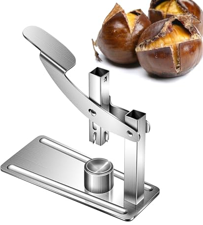 Elegauit Taglia Castagne, Pinza per Castagne in Acciaio Inox, Multifunzione Castagne Noci Utensili da Cucina, Utilizzato per Tagliare Castagne, Noci, ECC (per impieghi gravosi)