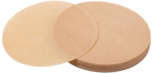 200 Pcs Parchment Paper Rounds 4 Inch Round Cake Liners, Baking Parchment Circles, for Round Cake Tin Air Fryer Springform Cakes Tin Tortilla Press, Brown
