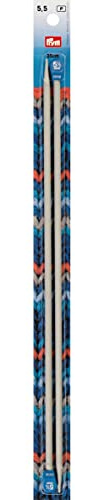 Prym 191468 Aiguilles à Tricoter à Boule alu Gris-Perle 35 cm 5,50 mm