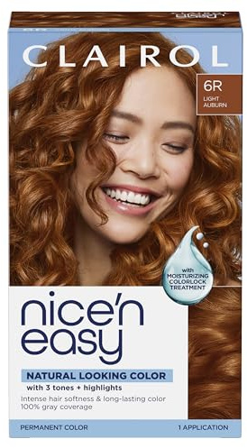 Clairol Nice'n Easy Permanent Hair Dye, 6R Light Auburn | 1 Pack