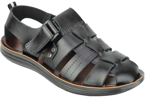 Xposed Mens Leather Cross Strap Sandals Jesus Style Summer Holiday Beach Walking Mules