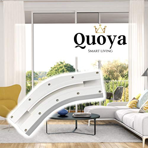 QUOYA QL500 Smart Vorhangschiene, komplettes Zubehör (135 Grad gebogenes Set) (nur für QL500-Modell) (nicht kompatibel mit QL600 und AT5810)