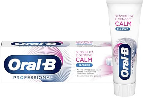 Oral-B DENTIFRICIO Sensitivity & Gum Calm, per DENTI SENSIBILI, DELICATO sulle GENGIVE, Dona SENSIBILITA' Dentale, Confezione da 4 Dentifrici (4x100ml)