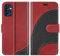 BoxTii Funda para OPPO Find X5 Lite 5G, Funda de PU Cuero para OPPO Find X5 Lite 5G, Magnético Carcasa Libro con Ranuras para Tarjetas, Rojo