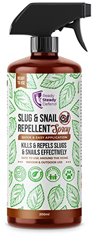 Slug & Snail Repellent Spray 200ml | Kills & Repels Slugs & Snails Effectively | Quick & Easy Application | Natural Formula | For Indoor & Outdoor Use | Home, Garden & Plants | Long Lasting Protection