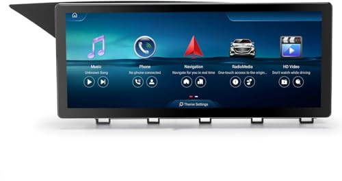 Erisin Qualcomm 8-Core Canbus 4GB+64GB 10.25 IPS Pantalla Android 14 Radio Coche Bluetooth para Mercedes-Benz Clase GLK X204 2009-2012 NTG 4.0 Soporta Wireless CarPlay Android Auto WiFi DSP USB OEM