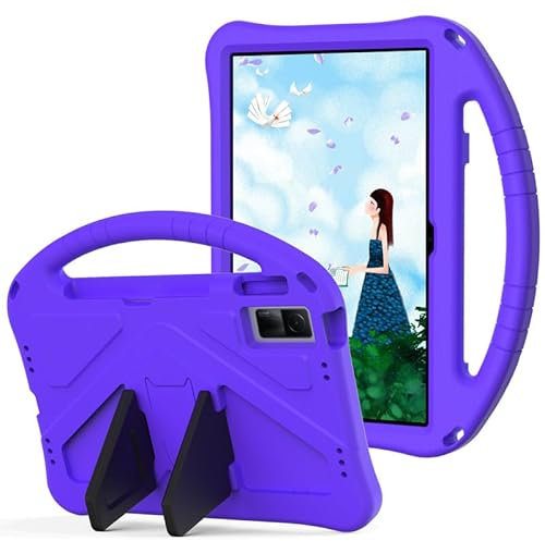 Kids Case For OPPO Pad Air 10.36 Inch (2022) Tablet Case, Children Friendly, Handle with Stand, EVA Lightweight Protective Cover, Purple