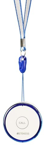 Retekess TH012 Botón de Llamada SOS Inteligente WiFi, Buscapersonas para Cuidadores, 2 Meses de Tiempo de Espera,1 Botón de Llamada para Personas Mayores, Pacientes Discapacitados