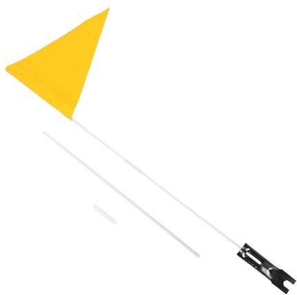 ARTSEWPLY Fahrradflagge für Kinder Gelbe Fahrradsicherheitsflagge für Jungen und Mädchen Verstellbare Fiberglasstange Reflektierend für Nachtfahrten