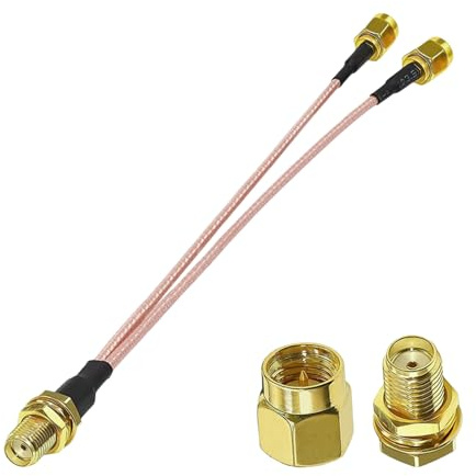 15cm 4G LTE Antenna SMA Female to Dual Male Splitter Cable for Wireless Router SDR Dongle Mobile Modem