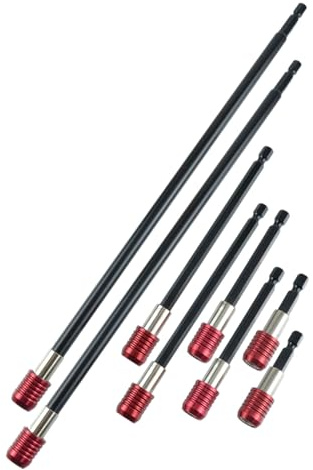 Rose Global - Set di estensioni per trapano con manicotto in alluminio e attraente struttura a gancio per una stabilità e un controllo costanti in tutte le attività di perforazione cacciavite