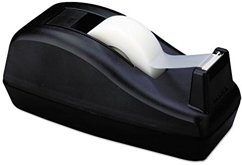 Scotch Deluxe Desktop Tape Dispenser, Black, for 1 Inch Core Tapes (C-40)