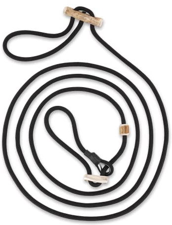 Umhänge Moxonleine Durham | Ideal auch als Jagdleine | Stufenlos verstellbar | Lautlos und mit Zugstopp (schwarz)