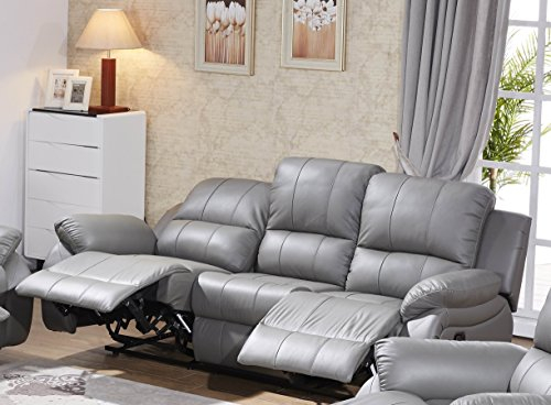 Mapo Möbel Voll-Leder Fernsehsofa Relaxsofa 3-Sitzer 5129-3-0326