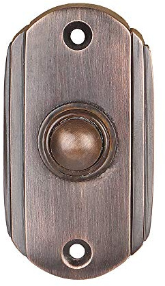 A29 Push Button Doorbell, Solid Brass, Oil Rubbed Bronze Finish