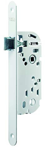 Yale - Cerradura para empotrar con caño de caña, sin Llave, Eje 40 mm, Maletero de 135 mm, Y12R-A40/B/SC - Pestillo Reversible, Caballete Redondo - Puerta Interior de comunicación, Cocina, Sala de