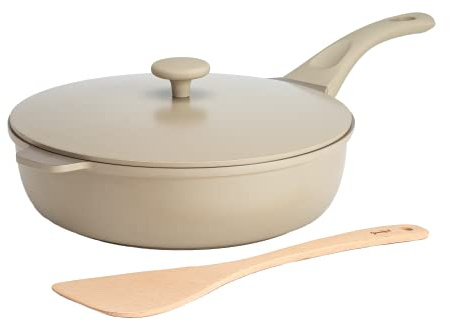 Goodful All-in-One Pan, Multilayer Nonstick Cookware Set, High-Performance Construction, Multipurpose Design Replaces Multiple Pots and Pans, Dishwasher Safe, 11-Inch, 4.4-Quart Capacity, Linen