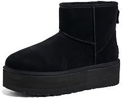 UGG Classic Mini Platform, Stivali alla Moda Donna, Nero, 45 EU