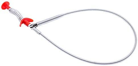 Molla Pick-Up stura lavandino sturalavabo Sonda Pinza Asta Flessibile Prenditutto Asta flessibile con pinza 60 cm raccogli oggetti pulizia tubi gancio