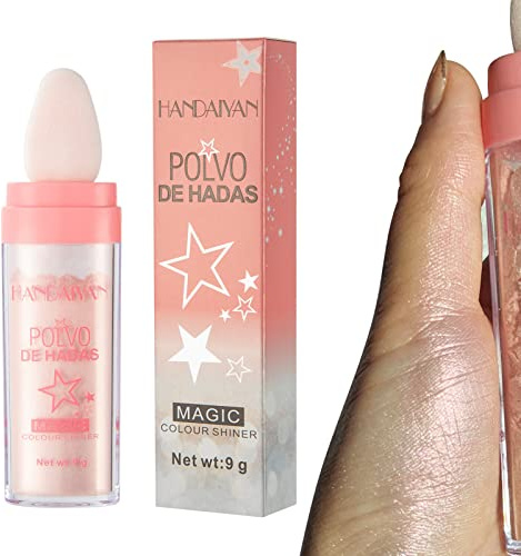 Poudre Surligneur, Polvo Hadas Highlight Poudre Tapotage, Surligneur Scintillant Scintillant Facile À Appliquer, Bombe À Paillettes Pour Le Corps Des Cheveux, Pour Le Corps Et Les Cheve