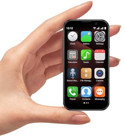 BezosMax i Mini Handy,Mini Smartphone 3G, Kinder Smartphone with 3.0 HD Bildschirm,Dual SIM,Handy klein,kinderhandy,Quad Core,16GB ROM Android Smartphone,kleines Smartphone (schwarz)