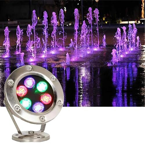 Luz LED Sumergible - RGB Con Control Remoto Luz Subacuática Para Piscina, Foco LED De 12/24V CA, Luces De Paisaje Subacuáticas Impermeables IP68, Para Piscina, Fuente, Iluminación De Estanque(Warm Whi