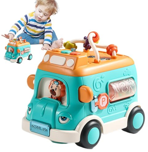 Jouets pour véhicules de bus, jouet de bus scolaire pour tout-petits, autobus scolaire, jouet de voiture pour tout-petits en forme de bus scolaire avec lumière et musique, veh