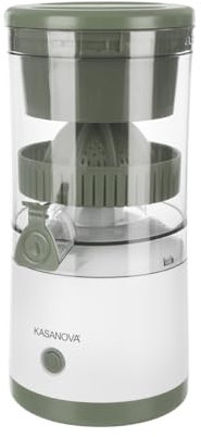 **Exprimidor Automático Inalámbrico – Recargable por USB-C, Portátil y Compacto, Exprime hasta 12 Naranjas Automáticamente, con Tapa y Tapón Antigoteo** (verde)