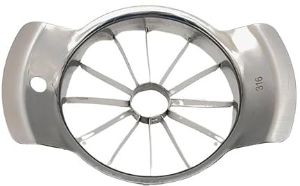 Affettatrice grande per mele in acciaio inox, 12 fette resistente, per affettare mele e corer, per affettare patate e altro ancora