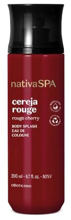 O Boticário Native SPA körsbärsrött, 200 ml, parfymerad kroppsdimma kroppsspray, kroppsspray, kroppsdoft, vegan