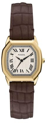 Fossil Orologio Harlow da donna, movimento al quarzo a tre lancette con cinturino in acciaio inossidabile o in pelle