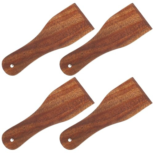 Small Wooden Spatula 4pcs Wood Scraper for Baking Xmas