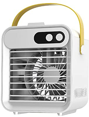 Hem Mini Luftkonditionering Bärbar Luftkylare 7 Färger LED USB Personal Space Kylare Fläkt Luftkylningsfläkt Uppladdningsbar Skrivbord Kyl Ner Snabbt(Type B White)