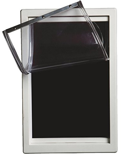 IDEAL PET PRODUCTS Since 1979 Ideal Pet Products Screen Guard Pet Door, Extra Large, 10.5 x 15 Flap Size, White