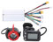 Alomejor 5,5 Zoll Motor Brushless Controller, 24V 250W Kohlefaser Elektroroller Motor Controller Kit mit LCD-Anzeigefeld für E-Bike(Controller + Throttle + Brake)