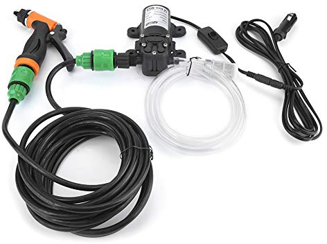 Jectse Bomba de Lavado de automóviles, Pistola eléctrica portátil de Limpieza de Agua de 12V, Manguera de Agua, Kit de Lavado Potente a presión, para el hogar, jardín, automóvil, Aire Acondicionado
