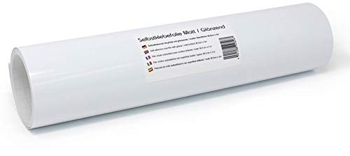 Finest Folia 3 m x 31 cm plotterfolie 105 färger matt/glänsande självhäftande pysselfolie för plottning, möbelfolie (000 transparent, matt)