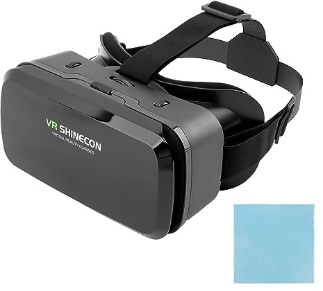 Auriculares de realidad virtual para teléfono, teléfono celular, gafas 3D, gafas VR para TV, películas, videojuegos, compatible con pantalla móvil de 4 a 6 pulgadas, ángulo de visión grande de 100°