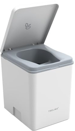 TRELINO Evo L Weiß (39T x 33B x 43H cm), Trockentrenntoilette, Mobile Campingtoilette ohne Chemie, Trenntoilette für Wohnmobil, Van, Camper, Camping, Garten