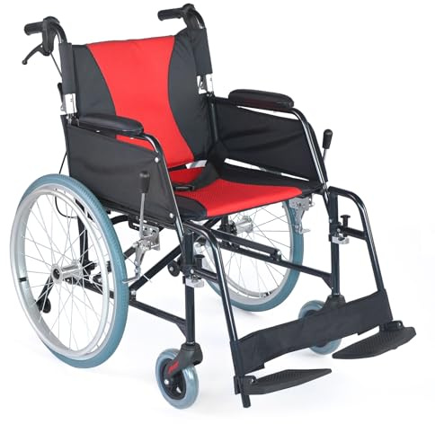 Medwarm Ultra Lightweight Foldable Wheelchair, Wheelchairs for Adults