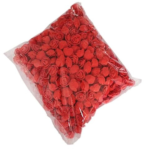 ulafbwur Artificial Flower 500Pcs PE Foam Rose Head Artificial Flower for DIY Bear Doll Wedding House Decor