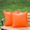 LIGICKY 2er Set Wasserdichten Kissenbezug Außenbereich Dekorative Orange Zierkissenbezüge Quadratische Kissenbezüge Deko Kissen 50 x 50 cm