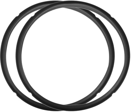 uxcell 2 Pcs Silicone Sealing Ring for Pressure Pot 8QT, Pressure Pot Inner Gasket Seal Rings Pressure Cooker Replacement Part, Black