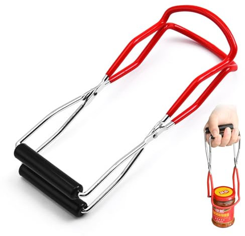 OWLMATE Pince a Bocaux Stérilisation, Pince Bocaux Stérilisateur, Pince de Préhension pour Bocaux de Conserve avec Poignée Antidérapante, pour L'hôtel de Restaurant de Cuisine